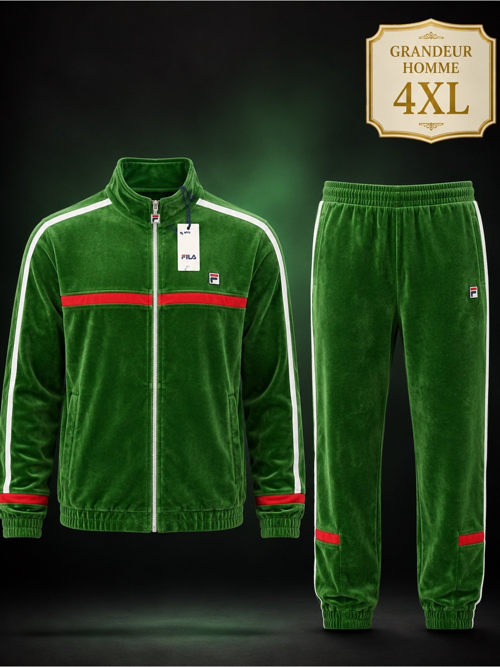 Fila Emerald Green Tracksuit set size 4XL men